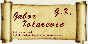 Gabor Kolarević vizit kartica